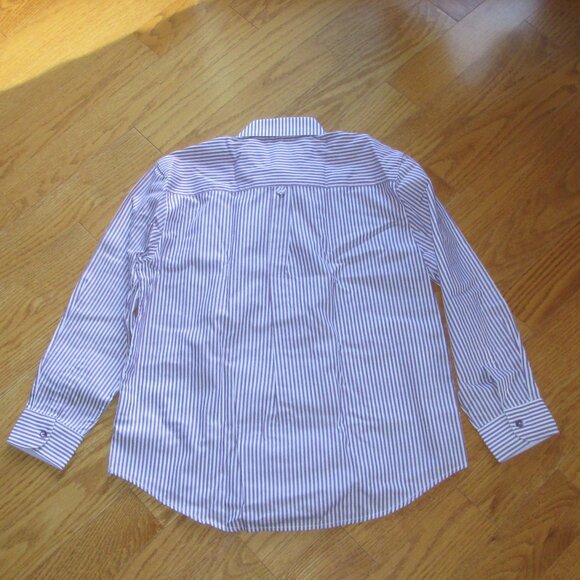 Boy's Lapin House Lavender Striped 100% Cotton Shirt, machine washable, size 10 - Picture 2 of 3